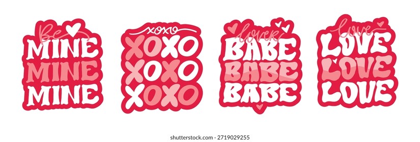 Núcleo del Día de San Valentín. Dibujado a mano doodle cita de letras sobre el amor. Letras para el diseño de la camiseta, impresión de la taza, impresión del bolso, moda de la ropa. Imagen de Vector 100% dibujado a mano.