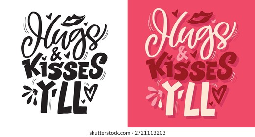 Núcleo del Día de San Valentín. Dibujado a mano doodle cita de letras sobre el amor. Letras para el diseño de la camiseta, impresión de la taza, impresión del bolso, moda de la ropa. Imagen de Vector 100% dibujado a mano.