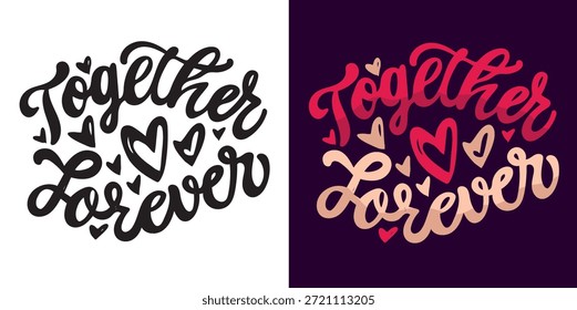 Núcleo del Día de San Valentín. Dibujado a mano doodle cita de letras sobre el amor. Letras para el diseño de la camiseta, impresión de la taza, impresión del bolso, moda de la ropa. Imagen de Vector 100% dibujado a mano.