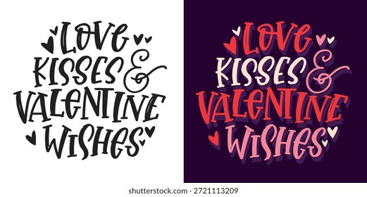 Núcleo del Día de San Valentín. Dibujado a mano doodle cita de letras sobre el amor. Letras para el diseño de la camiseta, impresión de la taza, impresión del bolso, moda de la ropa. Imagen de Vector 100% dibujado a mano.