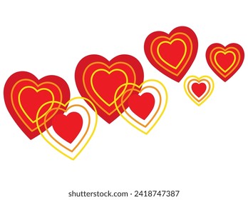 Valentines Day Corner Border Heart Background