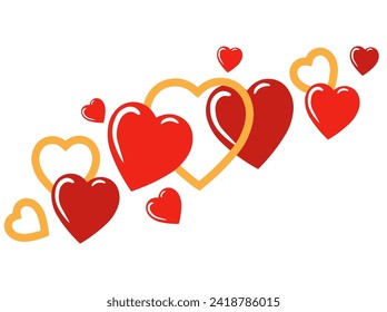 Valentines Day Corner Border Heart Background