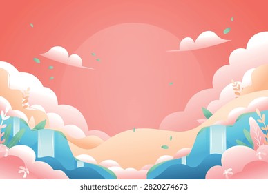 Valentine's Day couple background vector illustration