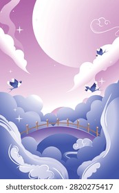 Valentine's Day couple background vector illustration