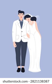 Valentine's Day couple background vector illustration