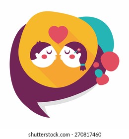 Valentine's day couple flat icon with long shadow,eps10