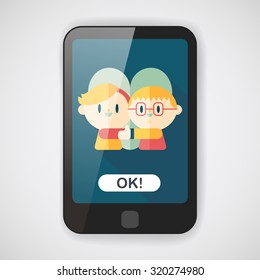 Valentine's day couple flat icon with long shadow,eps10