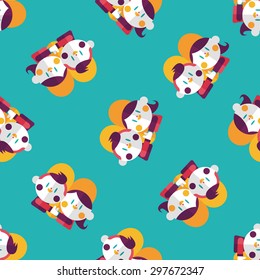 Valentine's day couple flat icon,eps10 seamless pattern background