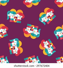 Valentine's day couple flat icon,eps10 seamless pattern background