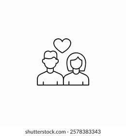 valentine's day couple icon for your project