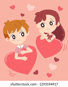 valentine's day with couple in love 