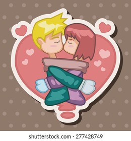 Valentine's day couple theme elements