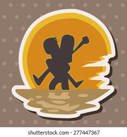 Valentine's day couple theme elements