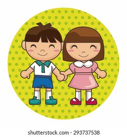 Valentine's day couple theme elements