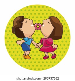 Valentine's day couple theme elements