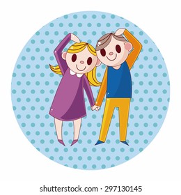 Valentine's day couple theme elements