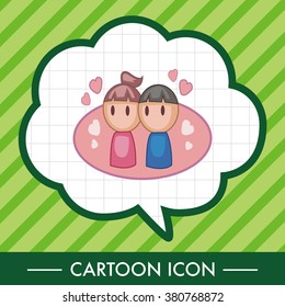Valentine's day couple theme elements
