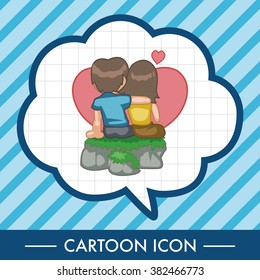 Valentine's day couple theme elements