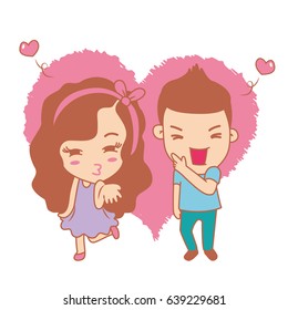 Valentine's day couple theme elements