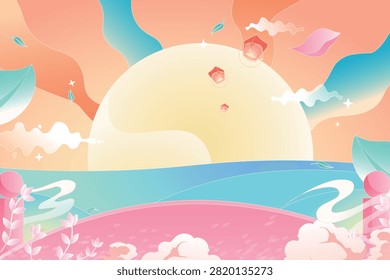 Valentine's Day couple vector illustration