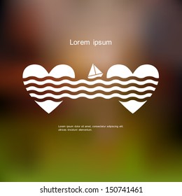 Valentine's day creative background. Vector illustration