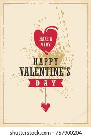 Valentine's day creative card design. Happy Valentines day.