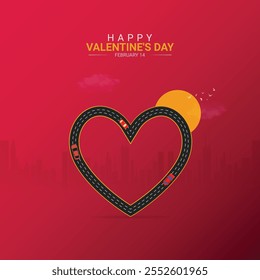 Valentine's Day. Valentine's day Creative Concept vector illustration.