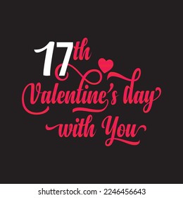 Valentines day creative typography design.This is an editable file.