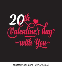 Valentines day creative typography design.This is an editable file.