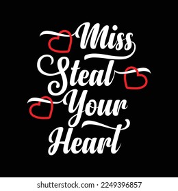 Valentine's day creative typography design.This is an editable vector file.