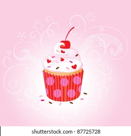 Valentine's day cupcake