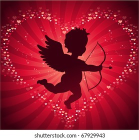 Valentine's day cupid background