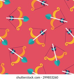 valentine's day Cupid bow and arrow  seamless pattern background