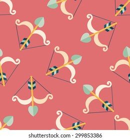 valentine's day Cupid bow and arrow  seamless pattern background