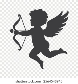 valentines day cupid icon vector