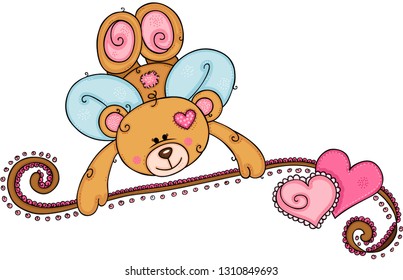 Valentines day cupid teddy bear
