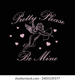 Valentine's Day Cupid T-Shirt Graphic Vector 
