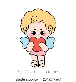 Valentine's day cupid. Vector illustration