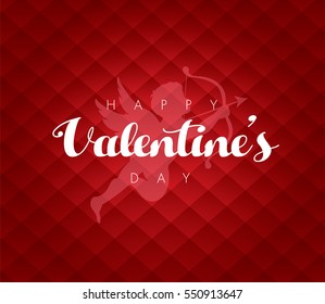 Valentine's day with cupid. Vector illustration