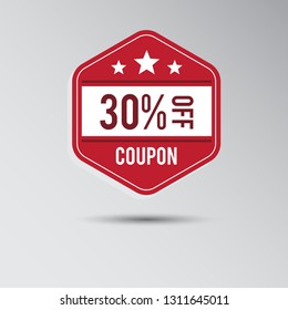 Valentine's Day cupon. Notice of discounts, price tags sale Valentine's DaySet logo, sets, badges, stickers for Valentine's Day promotion. Notice of discounts 