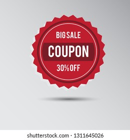 Valentine's Day cupon. Notice of discounts, price tags sale Valentine's DaySet logo, sets, badges, stickers for Valentine's Day promotion. Notice of discounts 