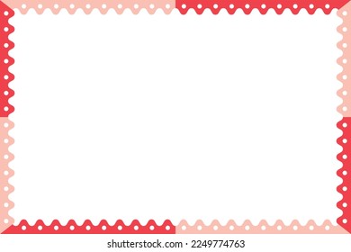 Valentine's Day curve double shade  border 4×6 inch Postcard template