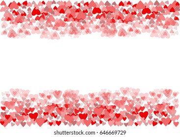 Valentines Day Cute hearts frame vector cute illustration invitation card decoration