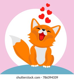 Valentines Day Cute Love funny Fox