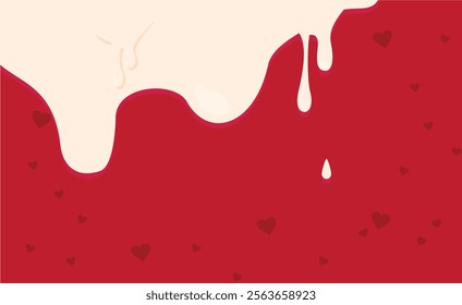 Valentine's day cute pink background illustration material