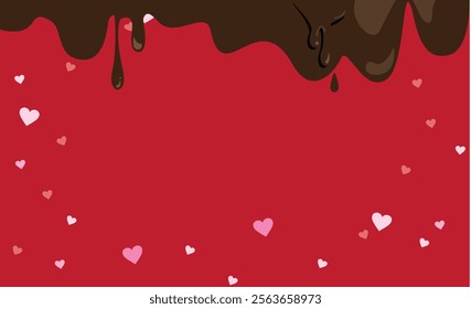 Valentine's day cute pink background illustration material