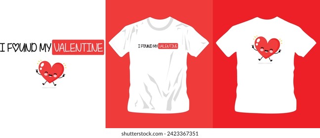 valentines day cute red t-shirt design