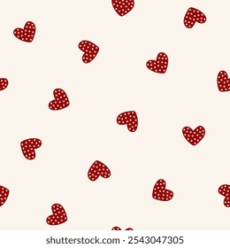 valentines day, cute seamless pattern with hearts and romantic elements