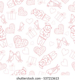 Valentines day cute seamless pattern 