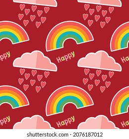 valentine's day cute things seamless pattern vector